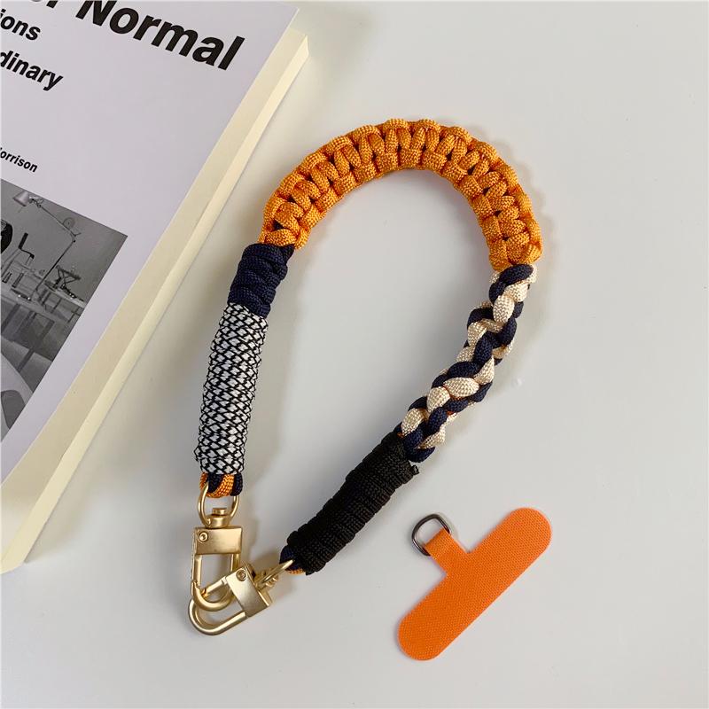 Strong Sturdy Pure Hand Thick Braided Mobile Phone Rope Hand Bag Pendent Short Phone Lanyard Creative Wrist Strap Outdoor Chain