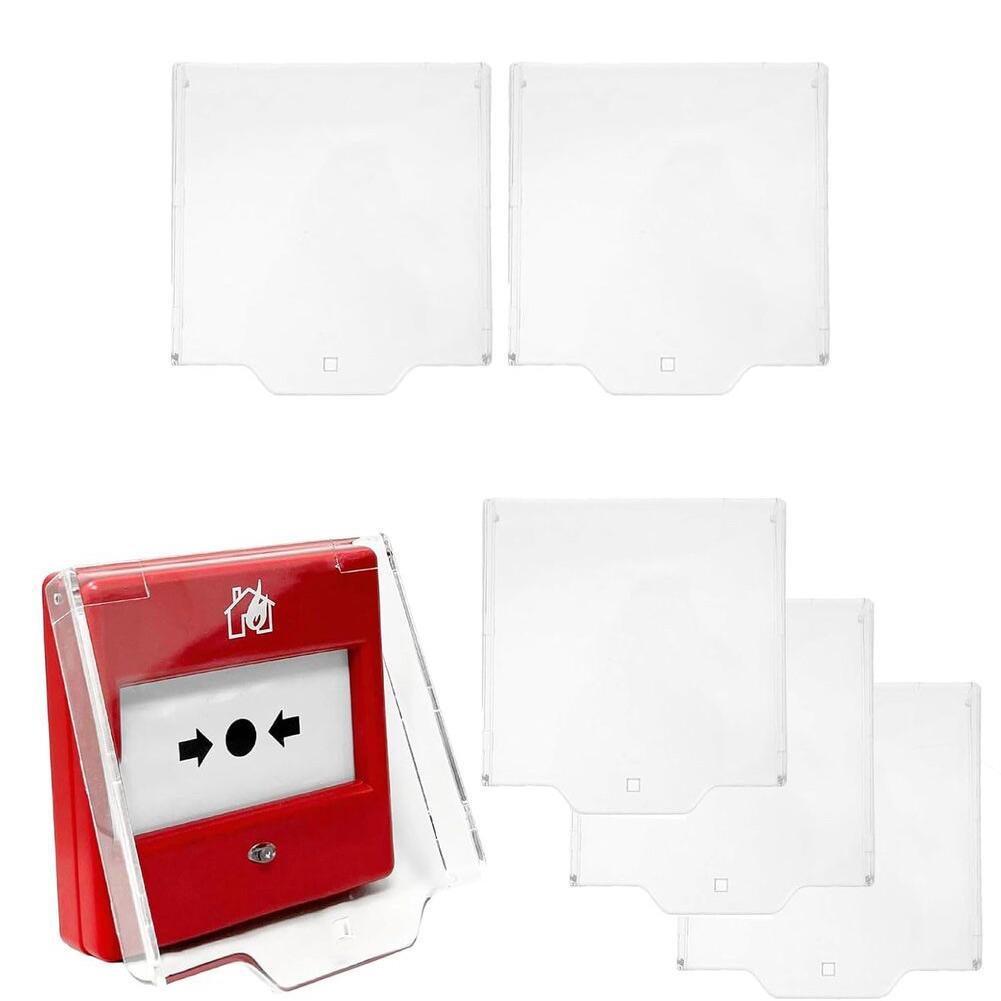 Transparent Hinged Call Point Cover Fire Alarm Cover Manual Alarm Button Cover Fire Alarm Cover High Transparency Material