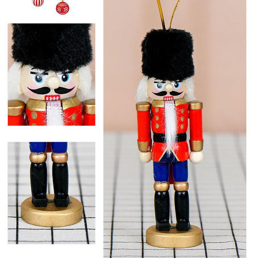 Nutcracker Ornaments Desktop Nutcracker Soldier Figures 4 Pieces Wooden Figurines Ornaments For Christmas Tree Mantel Table
