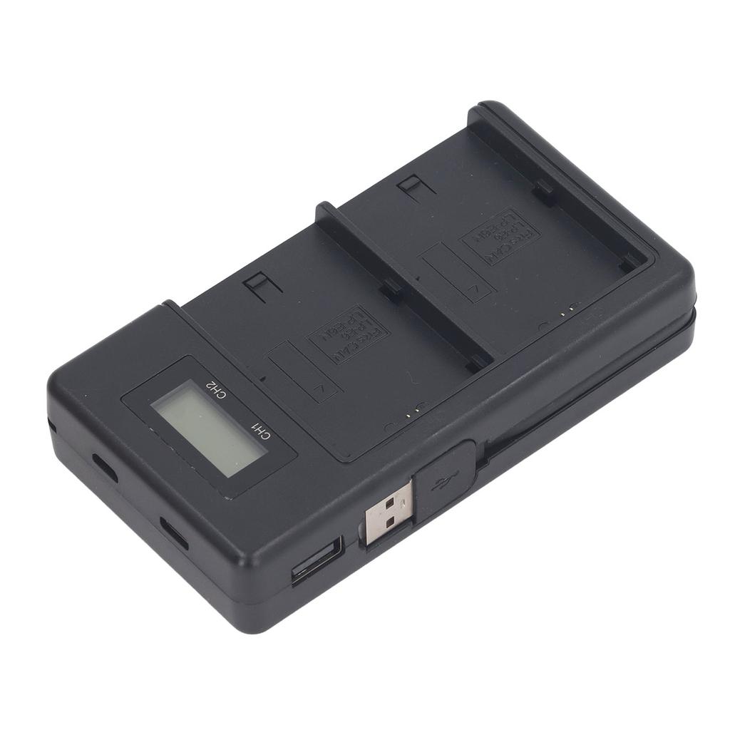 Dual Slot Camera Battery Charger Professional Efficient USB Camera Battery Charger with LED Display for LP E6 E6NH