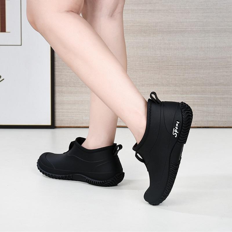 Women's Anti Slip Waterproof Thickened Low Top Rain Shoes