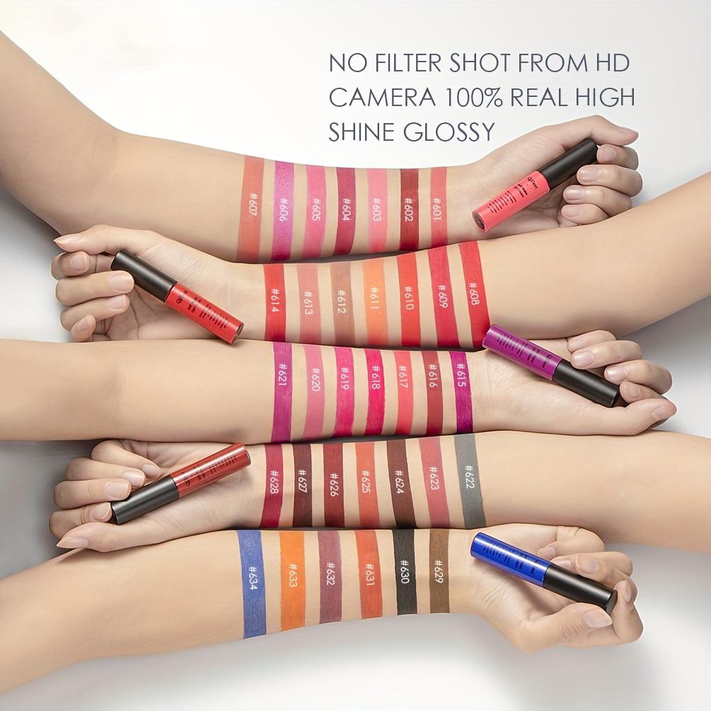 Long Lasting Liquid Lipstick in A Waterproof Matte End, Featuring A Dark Red Black, Perfect for Women'S Makeup, Including Lip Gloss and Lip Tint