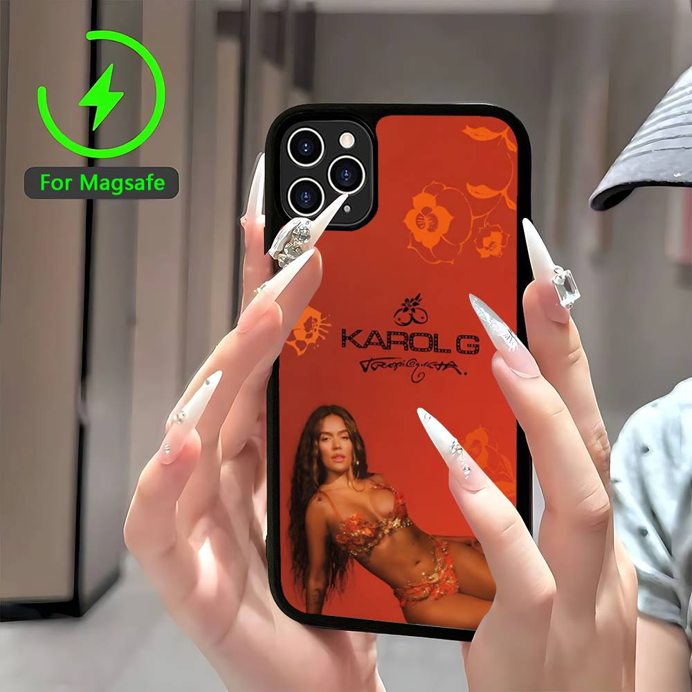 

Singer K-Karol G For IPhone 17 Air 16 E 15 14 13 12 11 Pro Max Plus PC Shock TPU Cover For Magsafe Phone Cover iPhone 16pro max