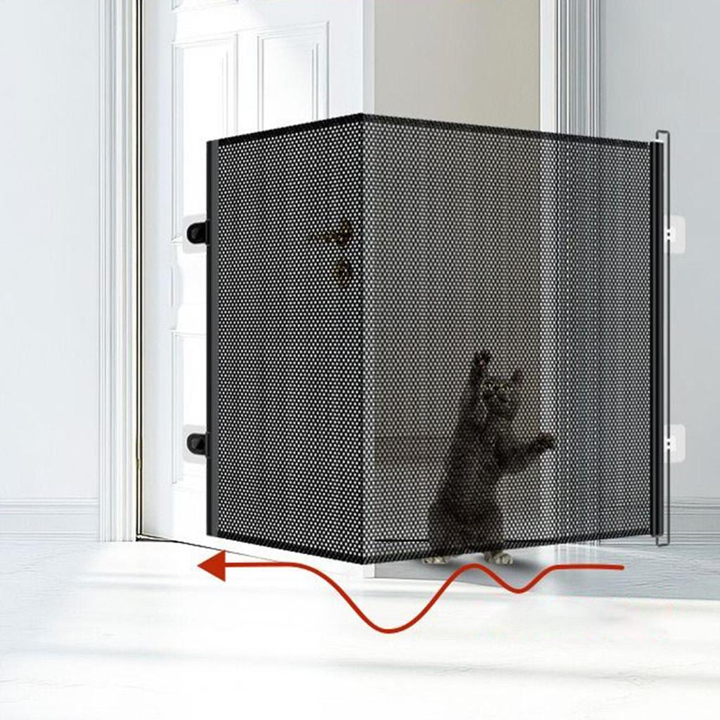 Retractable Gates for Indoor Pets Safety Fence No Drilling Barrier Childproofing for Small Medium Large Breeds Animals Toddler