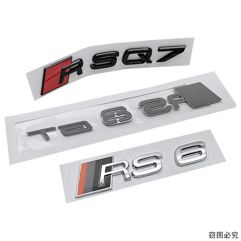 New ABS Plastic for Audi S3 S4 S5 S6 S7 S8 Letter Side Decal Rear Stickers Car Body Trunk Emblem Badge Decoration Accessories