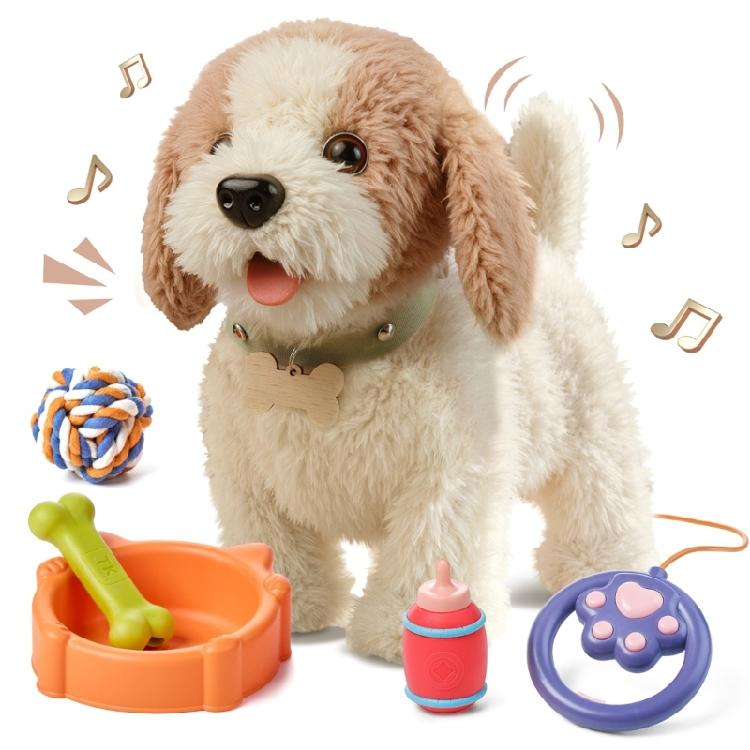 

Electric Toy Dog With Singing Capability Emits Bark Songs Simulates Movements with Bone Accessories For Kids Fun 1