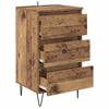 Rustic Sideboard Made of Reclaimed Wood 40 x 35 x 70 cm Engineered Wood and Iron