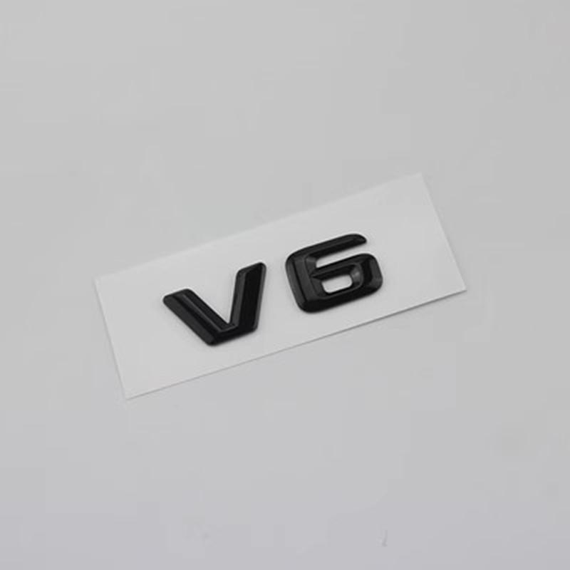 1Pc Car Displacement ABS Sticker V6 V8 V10 V12 Car Side Sticker Rear Tail Badge For Mercedes-Benz BMW