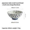 Japanese Ceramic Rice Bowl Set High Foot Soup Bowl Single Round Dishware for Home Use