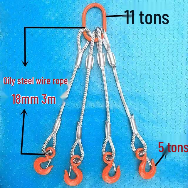 Wire Rope Sling Variants: Pressed Wire Rope, Lifting Hook, Two-Leg, Three-Leg, Four-Leg.