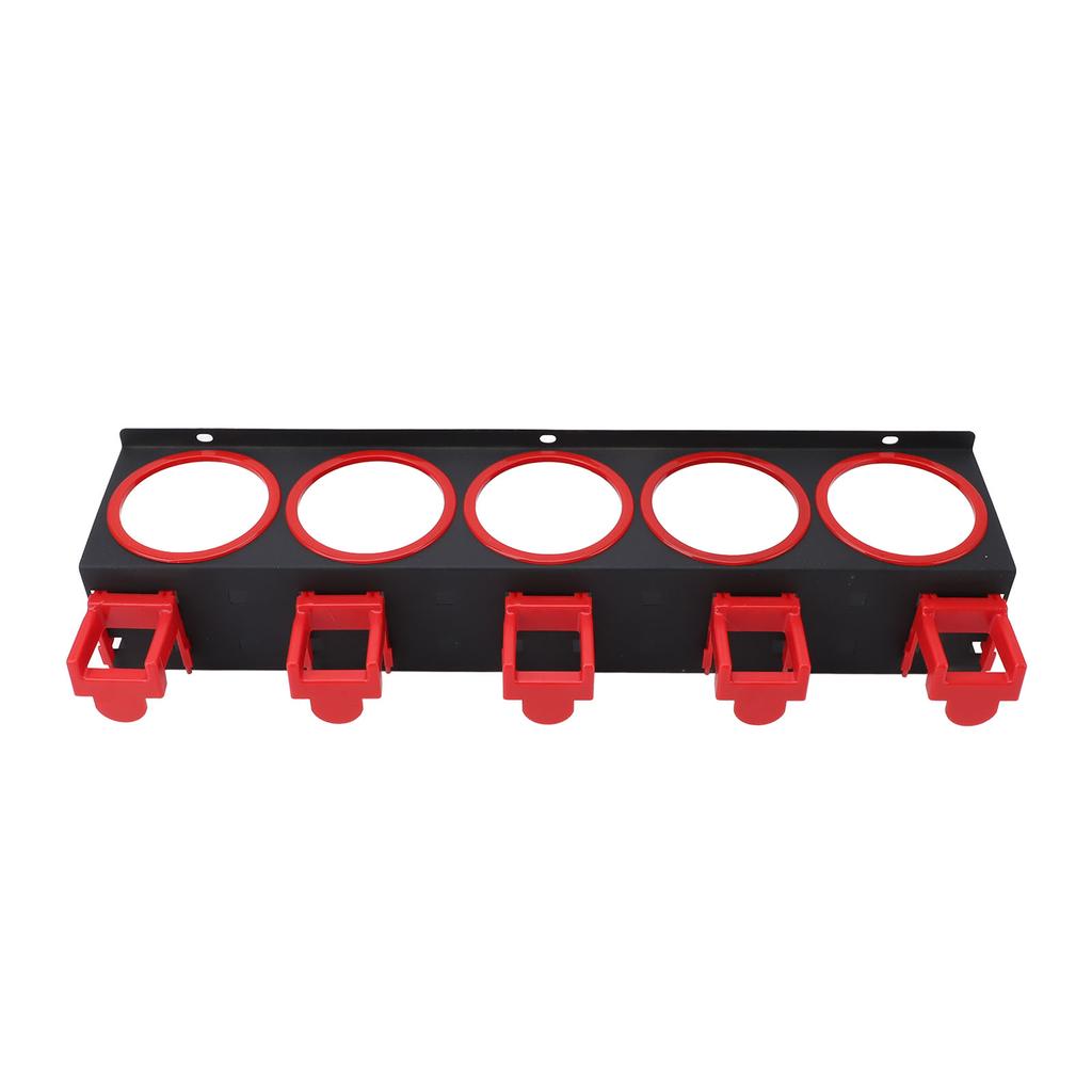 Spray Bottle Storage Rack Wall Mounted Garage Bottle Organizer with 5 Plastic Hanging Hooks