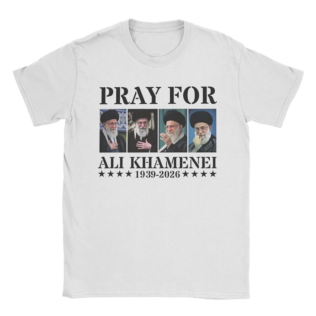 Rest in Peace Ali Khamenei Men's T Shirts Amazing Tees Short Sleeve Round Collar T-Shirts Pure Cotton Plus Size Clothing