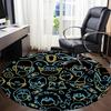 1pc Cartoon Character Illustrations Office Round Area Rug, Under Office Chairs Bedroom Living Room Home Decor, Room Deco, Available In Various Sizes