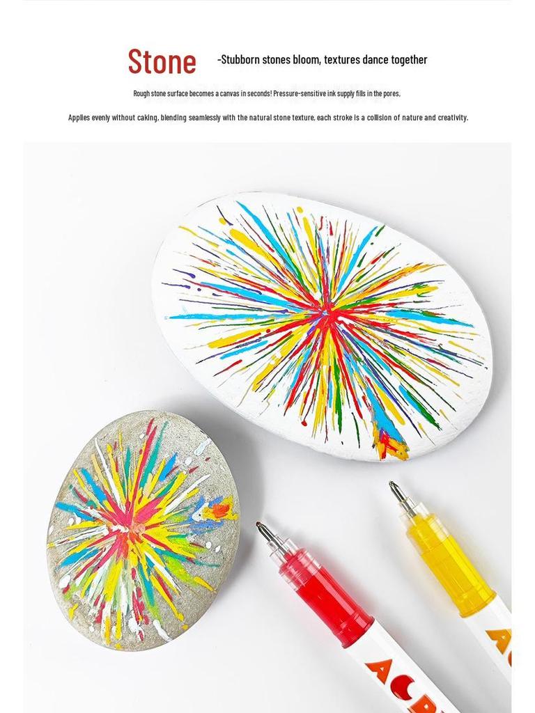 Guangna 586 High-Gloss Waterproof Acrylic Marker - Opaque Student Art Doodle Pen