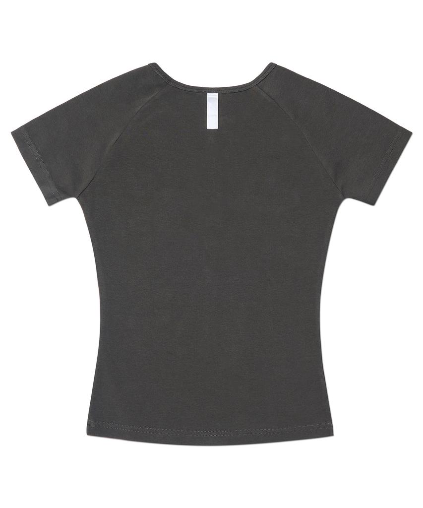 Nomaenyueol R.V Applique Raglan T-Shirt (Woman) - Charcoal