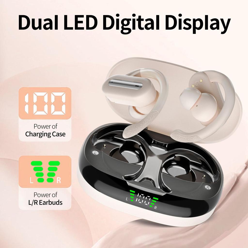 The Bluetooth Headset Can Rotate The Ear To Hang The ENC Digital Noise Reduction Call for Long Life