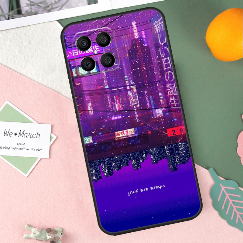 Vaporwave Village Aesthetic Case For Honor X8b X9b X9c X9a X8a X8 X9 50 70 90 Lite Honor 200 Lite Magic 7 5 6 Pro Cover