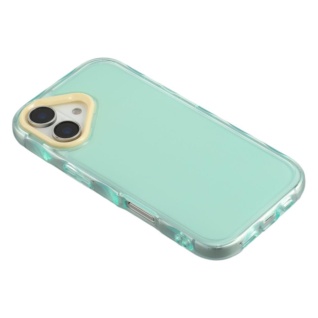 For iPhone 16 Case Inner Wave Pattern TPU + Acrylic Phone Cover
