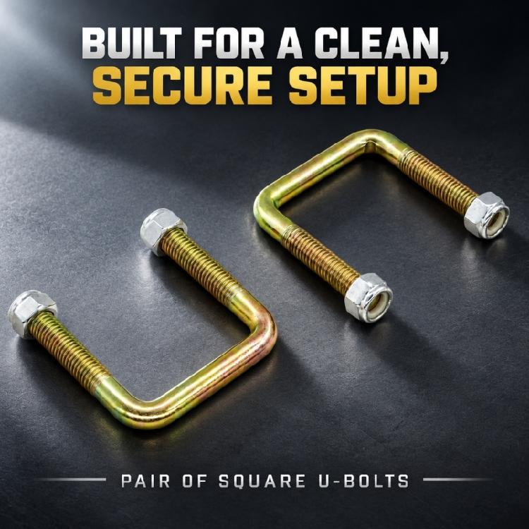 Golf Cart Replacement U-Bolt 1Pair with Metal Construction for Nut-Tightened Fastening during Installation and Golf Cart Maintenance
