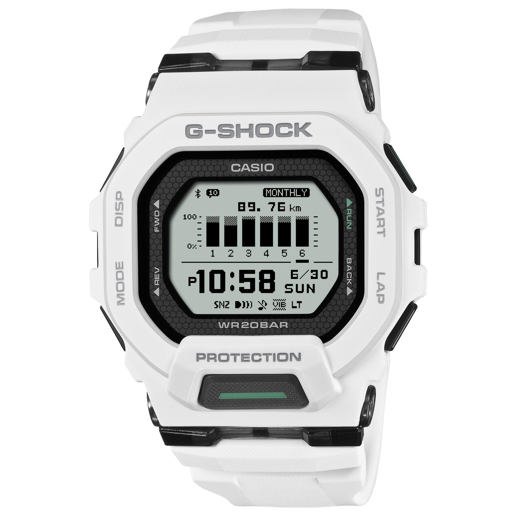 Casio Мужские часы G-Shock G-SQUAD GBD-200-7JF, Белые, Официальная японская модель
