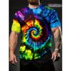 Men's Bright Tie-dye Swirl Graphic T-shirt