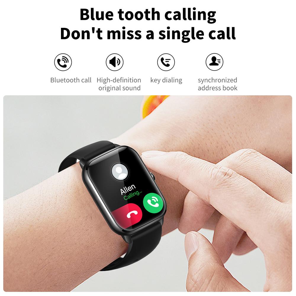 1.9" Men Blue Tooth Call Sports Fitness Smartwatch Waterproof Bracelet Heart Rate Voice Assistant Women Smart Watch