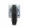 Swivel casters 75mm metal rubber wheels set of 4 for trolleys with brake