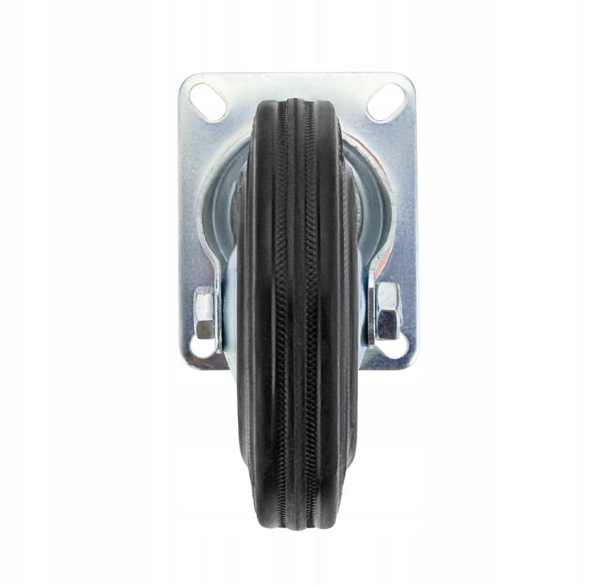 Swivel casters 75mm metal rubber wheels set of 4 for trolleys with brake