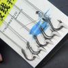 Supplies Barbed Fish Hook Carp Fishing Hook With Line Carbon Steel Barbed Hooks Fishing Hooks