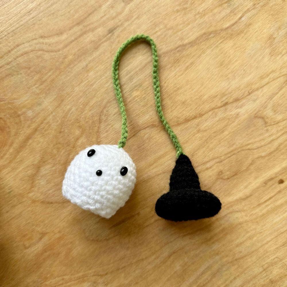 Ghost Shape Halloween Ghost Pendant Creative Crochet Halloween Decorations  Car Interior Decor