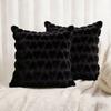 2-piece Set of Plush Throw Pillow Covers with Heart-shaped Patterns, 18 X 18 Inch Soft and Fluffy Cushion Cover, Comfortable Dec