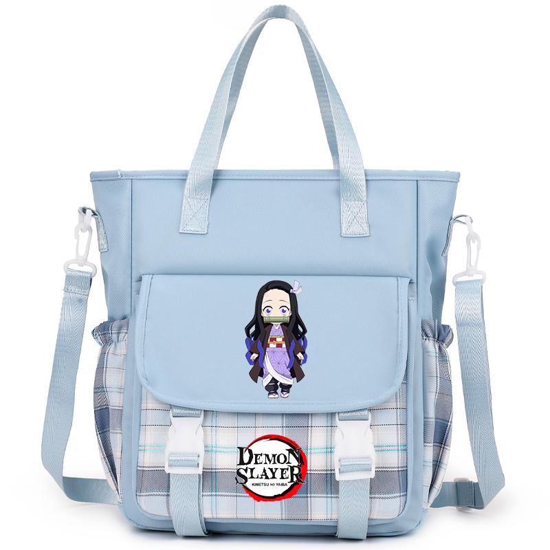 Demon Slayer Tote Bag Crossbody Bag Carrying Bag Shoulder Bag for Teenager Girl Boy Back To School Bag Men Women Leisure Travel Bag Mochila