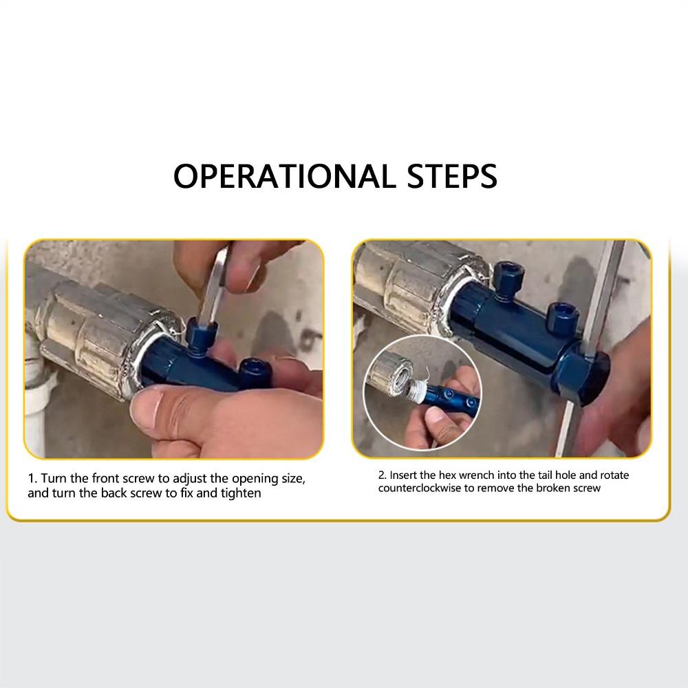 Adjustable Design Broken Pipe Extractor 1/2in 3/4in 1in Faucet Removal Tool  For Damaged Pipes