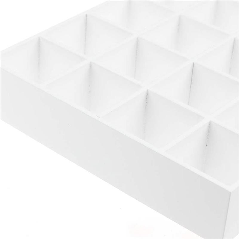 M-Modern-1: 12 Dollhouse Miniature Wood Storage Rack 16 Grid Shelves White White Storage Shelf House Furniture Decor White