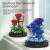 Mini Stadt Rose Sonnenblumen Töpfe Bouquet Baustein Ewige Blume Heimdekoration DIY Modell Steine Kinderspielzeug Geburtstagsgeschenk