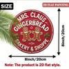 Vintage Mrs. Claus Gingerbread Bakery Shop Sign 8x8 Inch Round Aluminum Metal Wall Art Christmas Decor