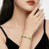 2023 New S925 Sterling Silver Mori Bracelet Women's, Summer Versatile Green Crystal Zircon Bracelet Jewelry