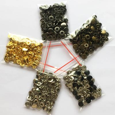 Yuvarlak Metal Çıtçıt Düğme Deri Giysiler Çantalar Çıtçıtlı Kapatma Çıtçıt Seti Alet Montajcısı Gümüş Düğmeler 831/633/655/201/203