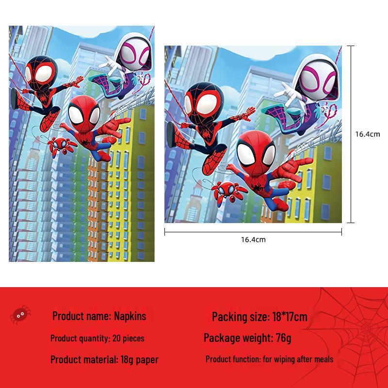 Hot-Selling Spider-Man & Friends Disposable Plate Set with Balloon Decorations for Parties