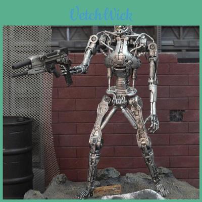 Premium Quality Terminator Endoskeleton T-800 Action Figure With Plasma Rifle New In Box