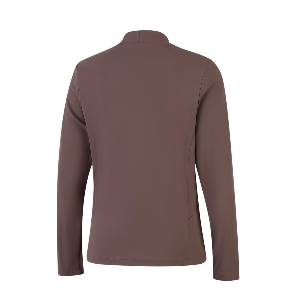 Li-Ning Comfortable Simple Solid Color Versatile Stand Collar Casual Long Sleeve T-Shirt Women Tops ATLV350-2