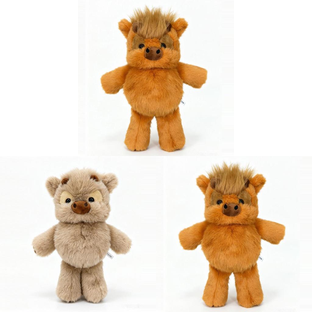 Highland Cattle Calf Plush Toy With Pp Cotton Filling For Kids And Adults