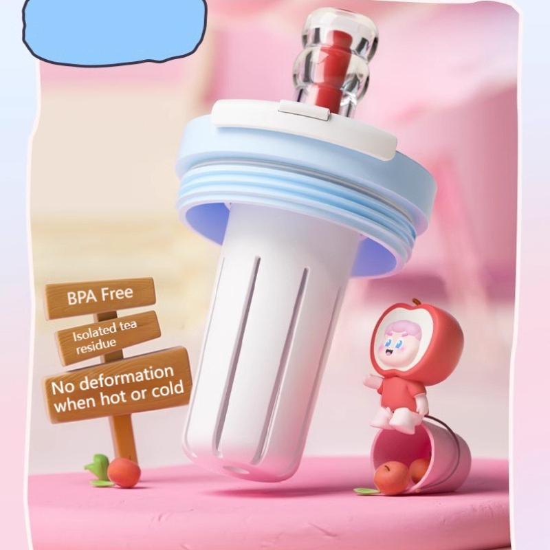 Bablov 800/1250ml Vacuum Flasks Ceramic Lined Thermos Cup with Straw & Handle Large Capacity Camping Beverage Cup Tea Ice Cup