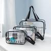 Waterproof Transparent PVC Cosmetic Bag for Travel - Large Capacity Portable Toiletry Organizer