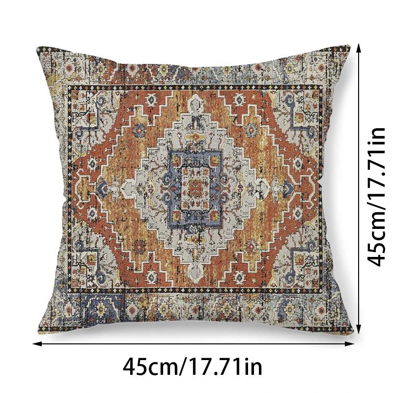 

Наволочка в стиле бохо квадратная 45 * 45 см, декоративная наволочка в стиле ретро, наволочка для кровати, подушка для домашнего уюта 45x45cm
