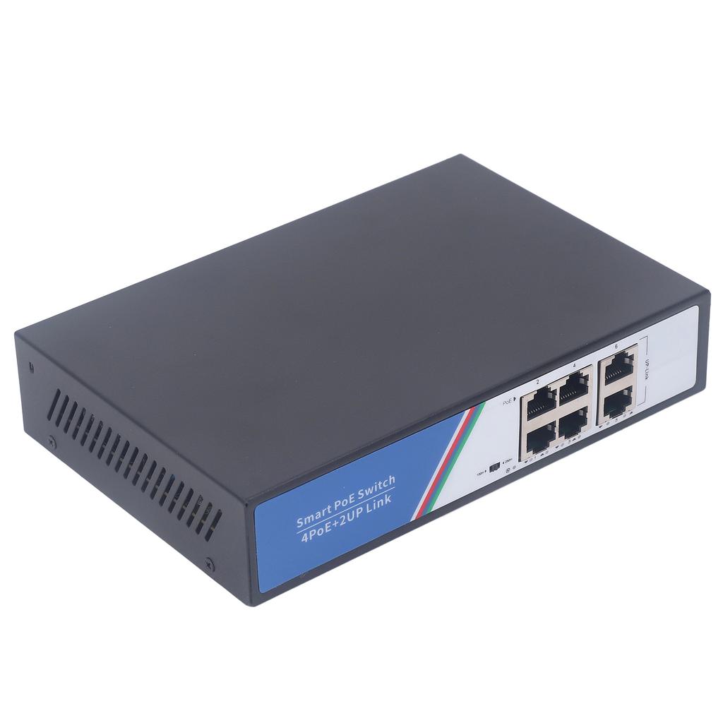 Ethernet Switch 6 Port 12Gbps Switching Capacity Switcher Netzwerk-Splitter Plug and Play 100?240V