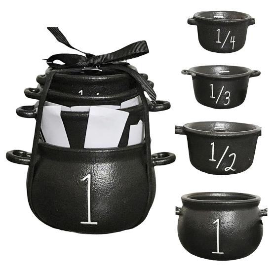 Mini Black Cauldron Halloween Witch Cauldron Pot Bucket Multi-purpose Small Candy Bowl