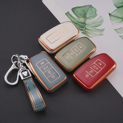For Lexus NX IS RX ES GX LX LS UX NX GS 200 260 300 350 NX200 NX300 RX350 ES300 TPU Car Remote Key Case Shell Cover Fob Keychain