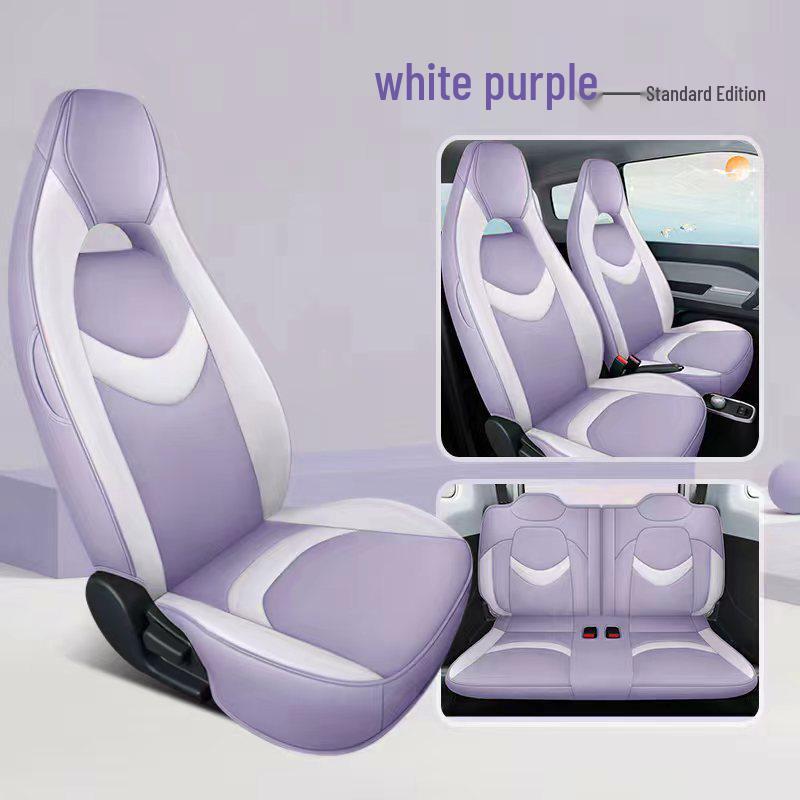 All-Season Chery QQ Ice Cream Car Seat Covers: Full Coverage Waffle Cone Milkshake Design