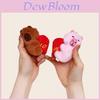 Portachiavi Peluche Capibara Cuore d'Amore con Ventosa Magnetica per Zaino e Chiavi